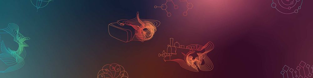 Abstrakte Grafik von technischen Komponenten