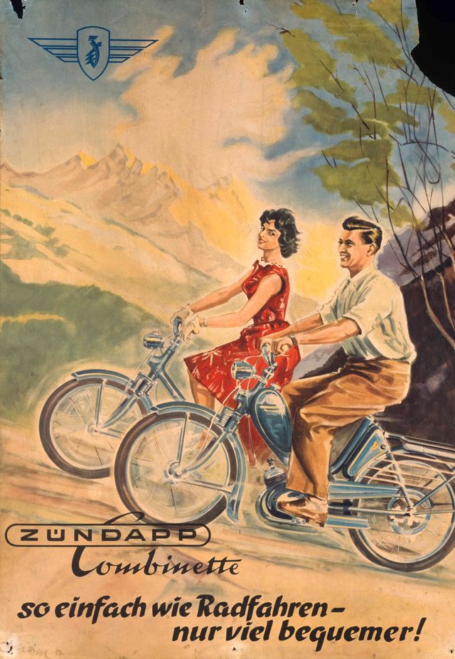 Webeplakat für Zündapp-Mopeds